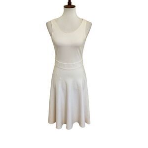 Armani Collezioni Cream Sleeveless Dress Fit & Flare